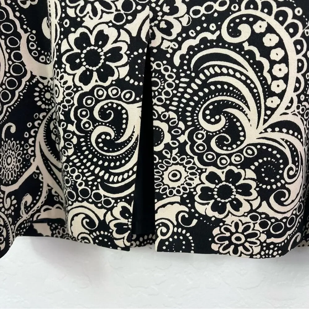 Tahari Arthur S.Levine Dress Womens 2 Geometric Sheath Sleeveless Floral Paisley